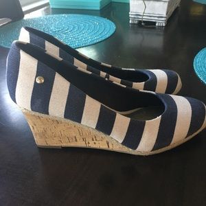 Brand New LifeStride Striped Canvas Wedge Shoes 10